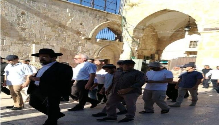 الوزير الإسرائيلي خلال اقتحامه للمسجد الأقصى