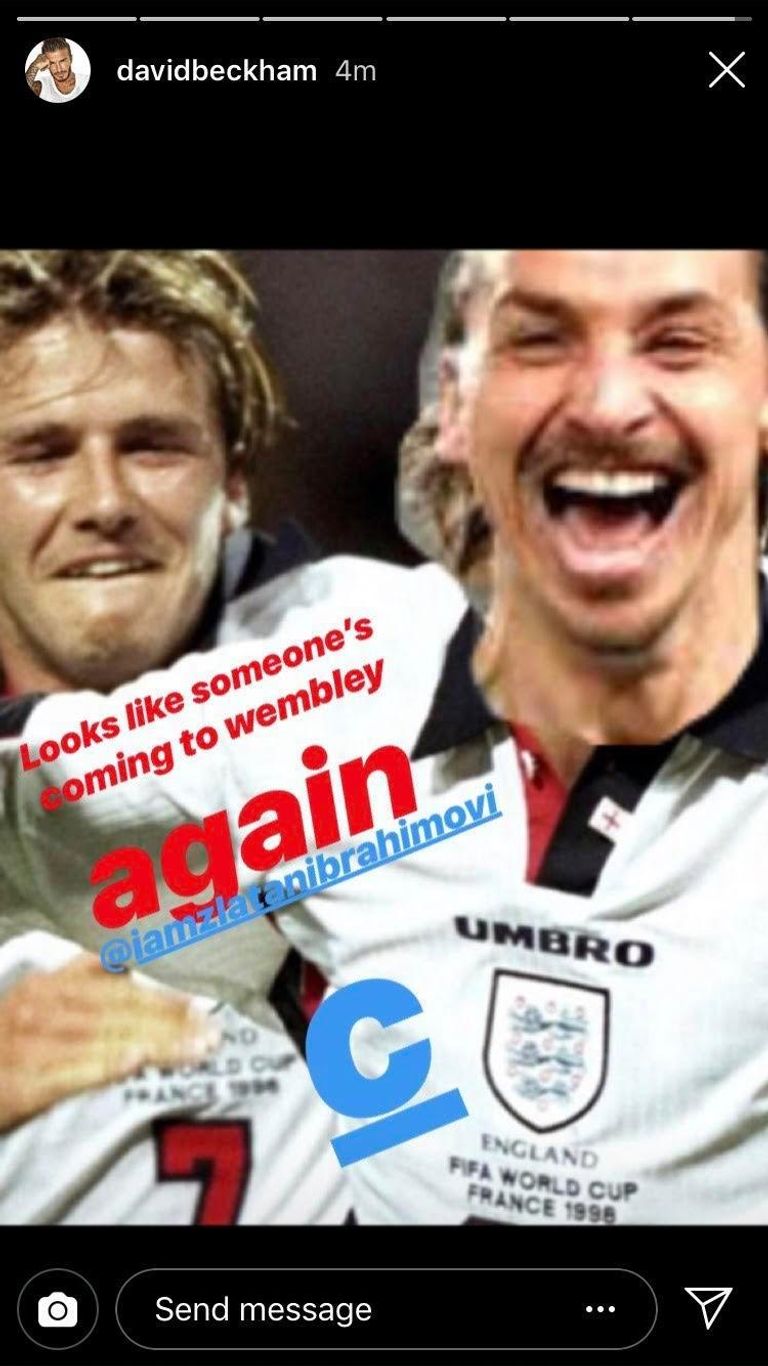 تغريدة بيكهام بيكهام وإبراهيموفيتش - صورة أرشيفية