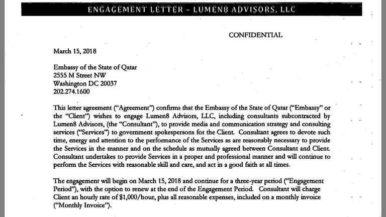 تعاقدات قطرية لتلميع صورة وُصمت بالإرهاب وإيذاء الدول والشعوب