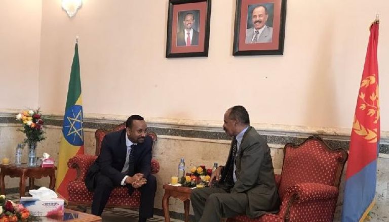 قمة تاريخية جمعت ما بين رئيس الوزراء الإثيوبي والرئيس الإريتري