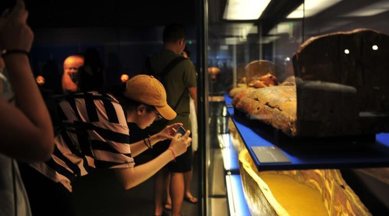 جانب من معروضات هدايا نهر النيل في مقاطعة لياونينغ