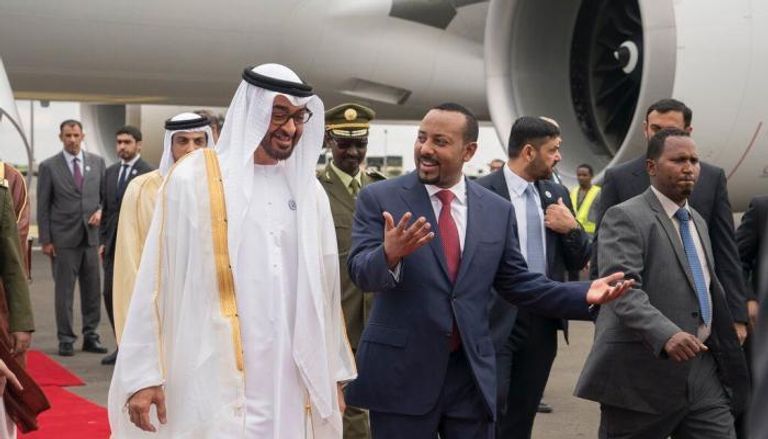الشيخ محمد بن زايد آل نهيان ورئيس الوزراء الإثيوبي