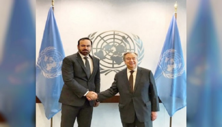 محمد القرقاوي، مع الأمين العام للأمم المتحدة أنطونيو غوتيريس