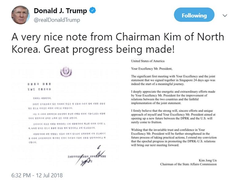 الرئيس الأمريكي ترامب والزعيم الكوري كيم