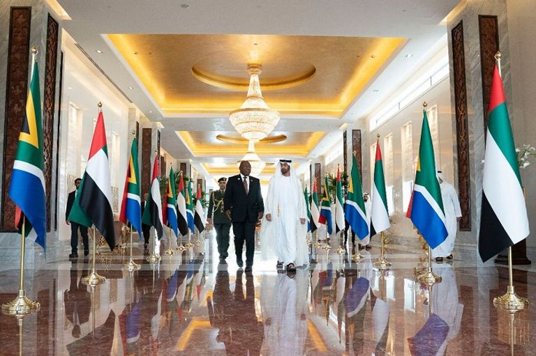 الشيخ محمد بن زايد آل نهيان مع رئيس جنوب أفريقيا