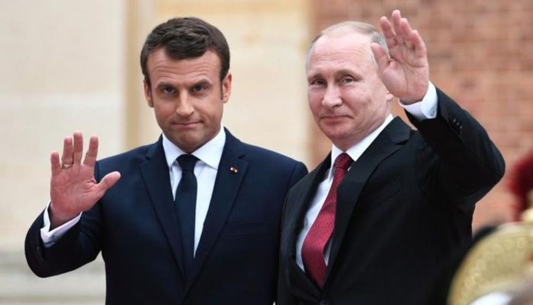 الرئيس الفرنسي إيمانويل ماكرون والروسي فلاديمير بوتين-أرشيفية
