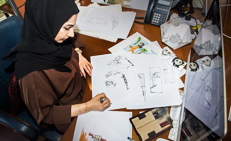 دانة المضرب.. فنانة تنقل التراث الإماراتي بالرسوم الكرتونية