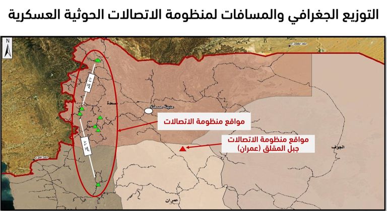 منظومة الاتصالات الحوثية التي دمرها التحالف في صعدة