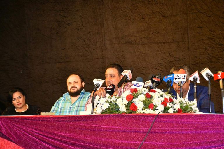 المؤتمر الصحفي لمسرحية "حدث في بلاد السعادة"