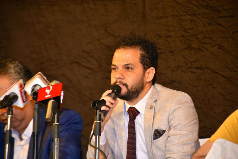 المؤتمر الصحفي لمسرحية "حدث في بلاد السعادة"