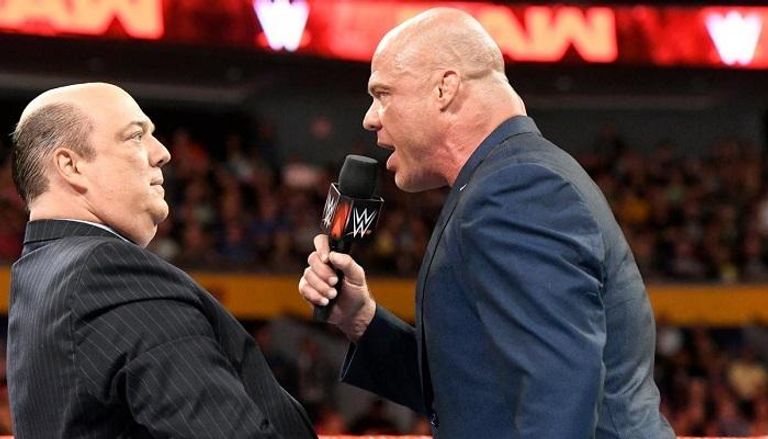 أنجل يحذر هايمان بسحب لقب WWE العالمي من ليسنر