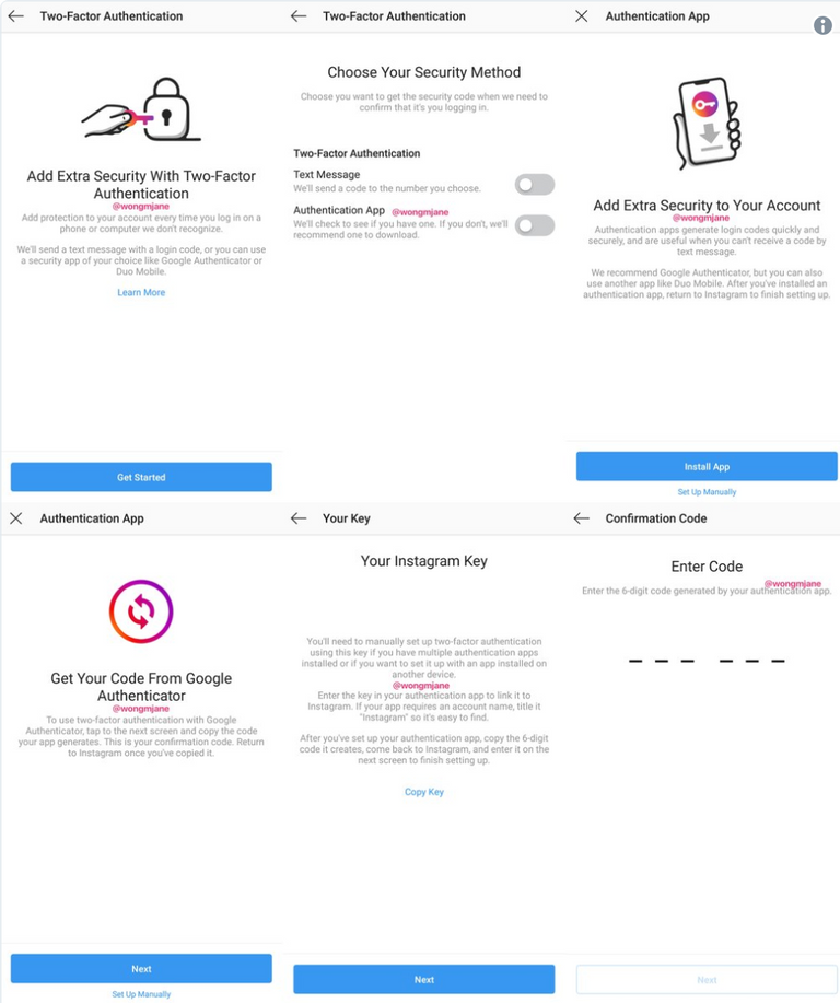 أنستقرام وInstagram يحدث عملية التوثيق الثنائي