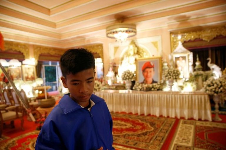 أطفال الكهف بعد مغادرتهم المشفى