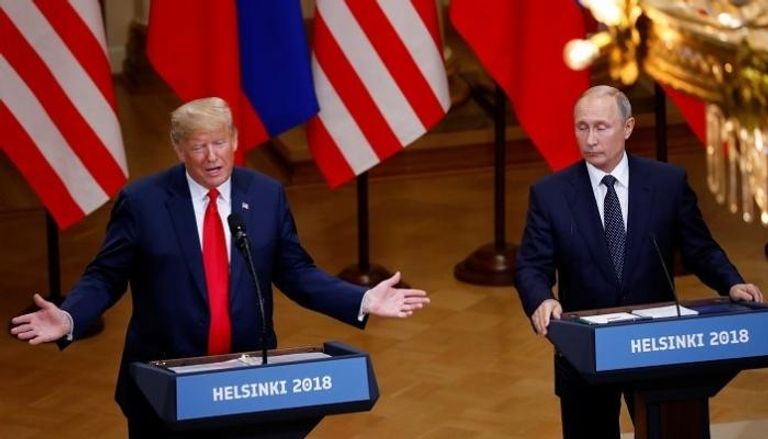 الرئيس ترامب ونظيره الروسي بوتين خلال قمتهما فى هلسنكي