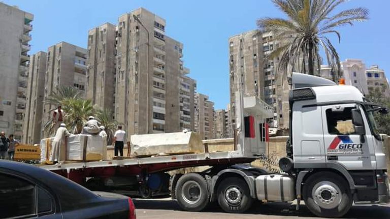 أعمال استخراج ونقل تابوت الإسكندرية الأثري