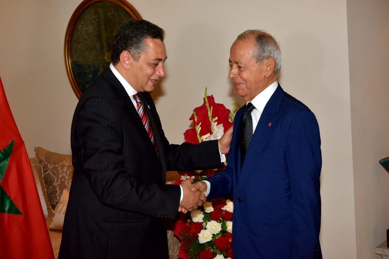 أثناء السلامين الوطنيين لمصر والمغرب