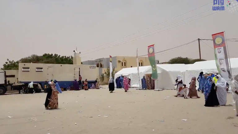 حملة الشيخة فاطمة الإنسانية العالمية تدشن المستشفى الميداني بموريتانيا