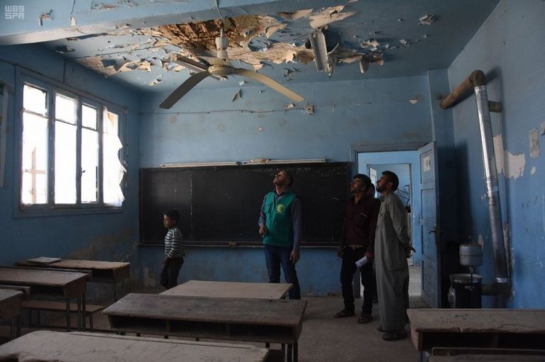 مركز الملك سلمان للإغاثة يرمم عدة مدارس في سوريا