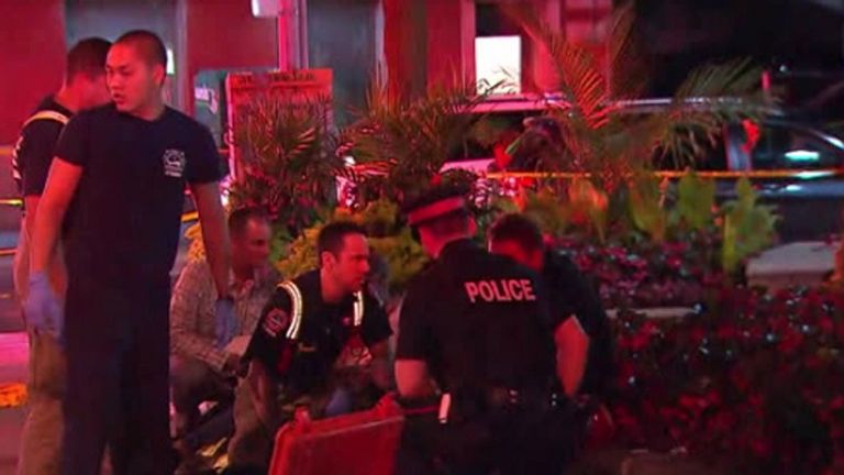 موقع إطلاق النار في تورنتو