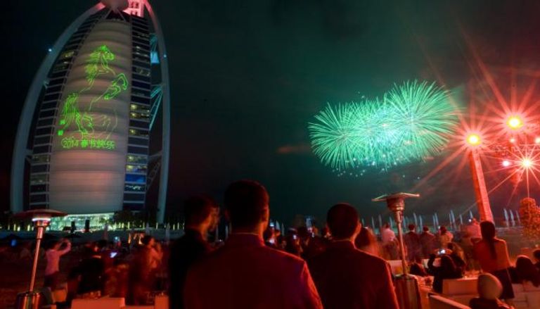جانب من احتفالات رأس السنة الصينية في دبي
