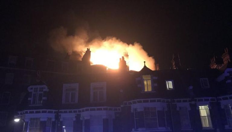حريق ضخم بمبنى سكني في أحد أحياء لندن