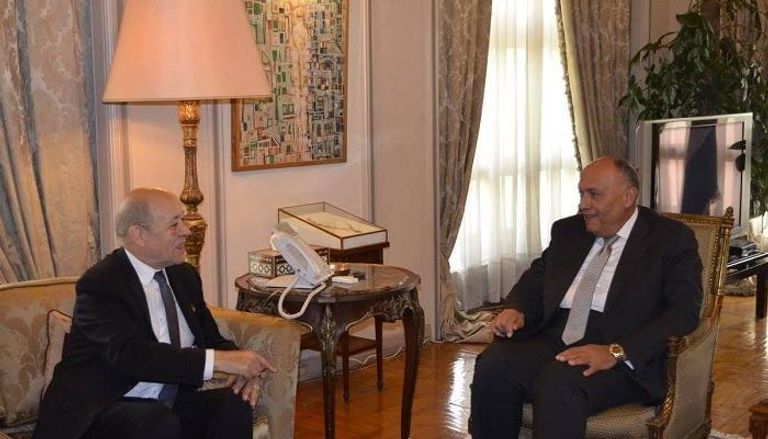 اجتماع وزير الخارجية المصري ونظيره الفرنسي - أرشيفية