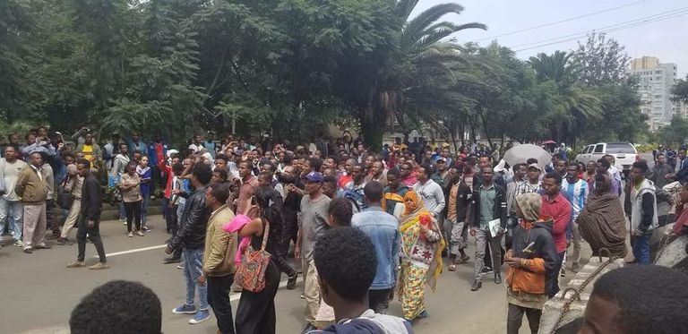 جانب من المظاهرات