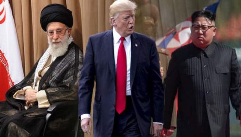 ترامب وكيم جونج أون والمرشد الإيراني علي خامنئي