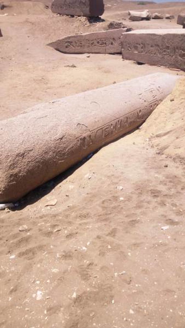 ترميم تمثال رمسيس الثاني في منطقة صان الحجر