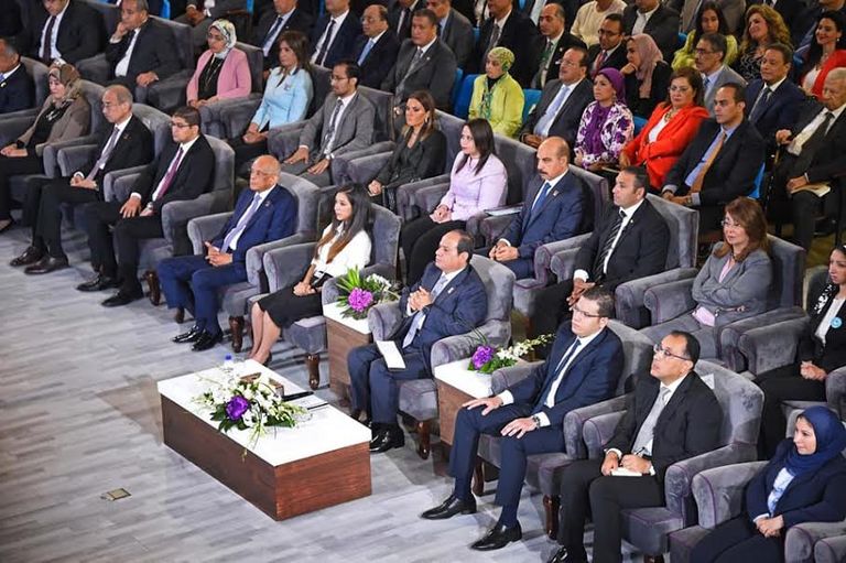 الرئيس المصري عبدالفتاح السيسي خلال المؤتمر السادس للشباب