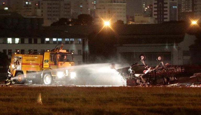 تحطم طائرة صغيرة في مطار "ساو باولو" البرازيلي ومقتل قائدها