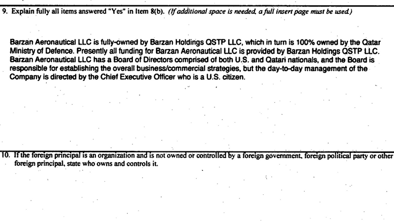 صورة التعاقد مع الشركة المملوكة لقطر