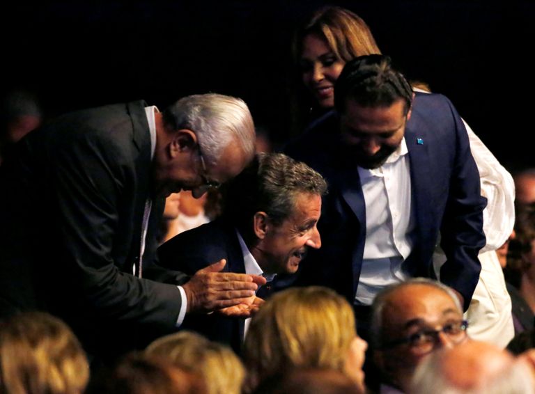 ساركوزي وسعد الحريري وميشال سليمان في حفل بيت الدين كارلا بروني تغني لجمهور مهرجانات بيت الدين - لبنان