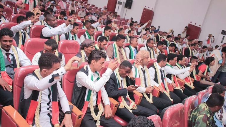 الهلال الأحمر الإماراتي ينظم الزواج الجماعي الخامس بمحافظة لحج اليمنية