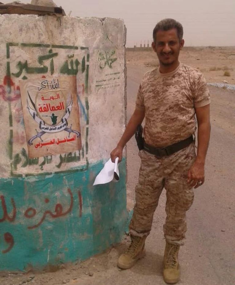 ناطق ألوية العمالقة وضاح الدبيش مدرعات تابعة لقوات ألوية العمالقة