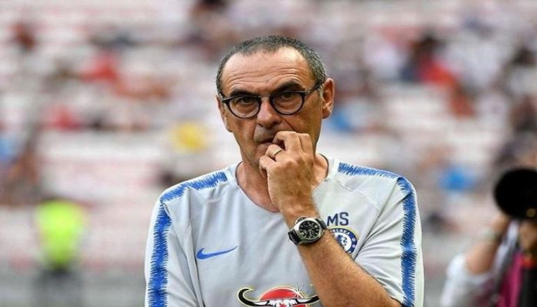 ماوريسيو ساري مدرب تشيلسي ويليان وتيبو كورتوا