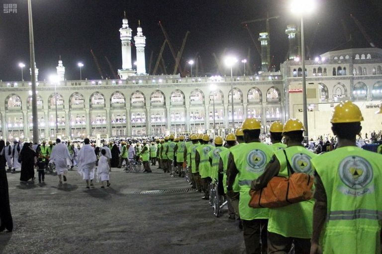 استعدادات الدفاع المدني السعودي لاستقبال الحجاج