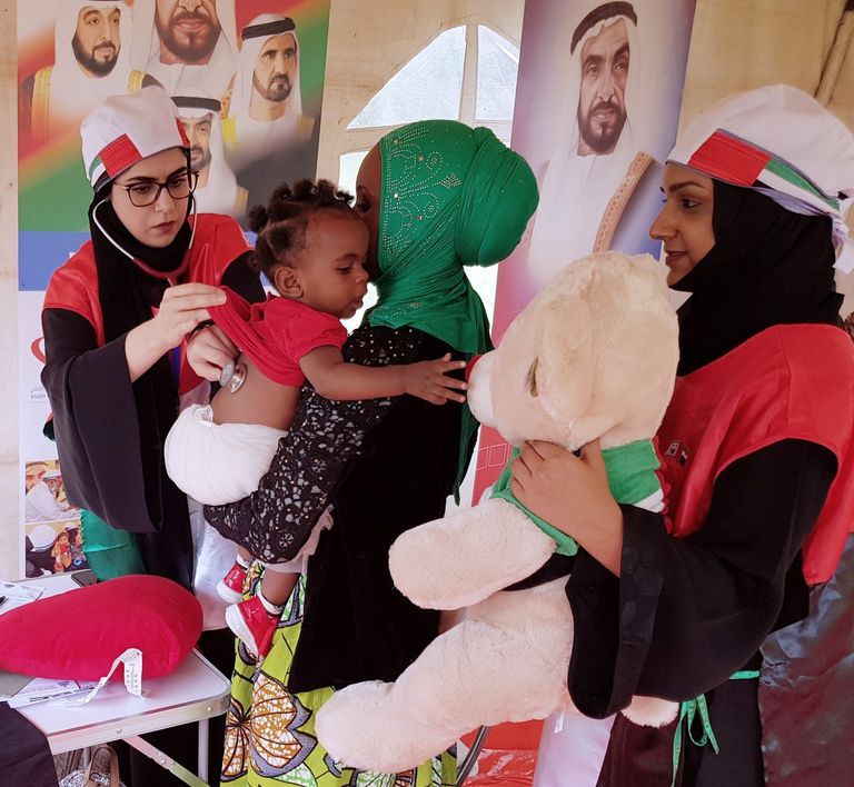مبادرات فاطمة بنت مبارك التطوعية في مختلف دول العالم