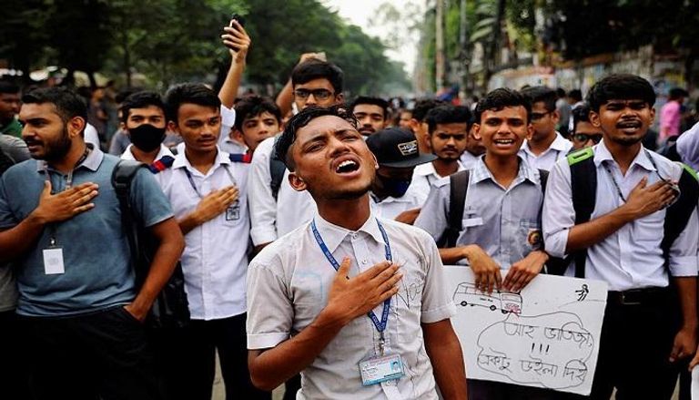 احتجاجات طلابية في بنجلاديش