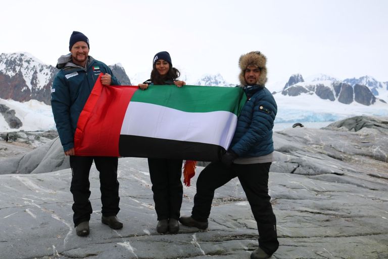 راشد الزعابي في القطب الجنوبي