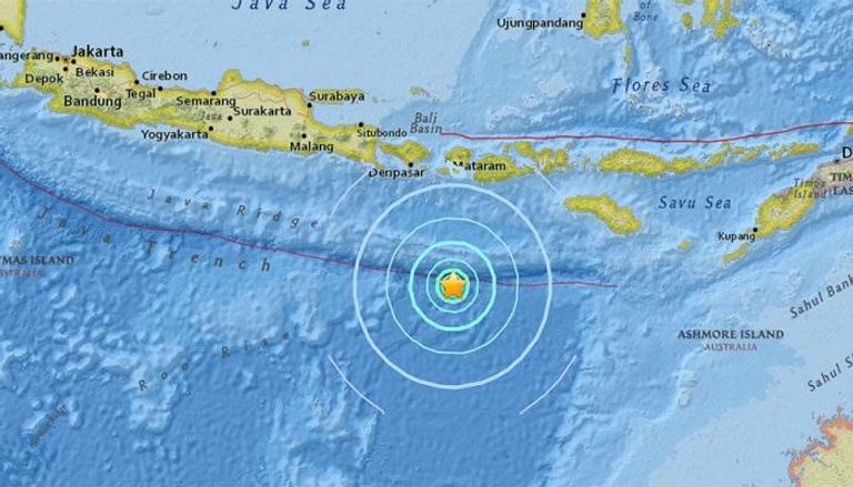 زلزال بالقرب من جزيرة لومبوك الإندونيسية 
