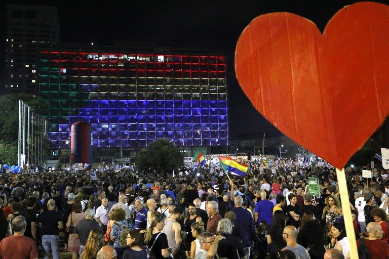 آلاف الإسرائيليين والدروز يتظاهرون احتجاجا على "قانون القومية"- أ.ف.ب