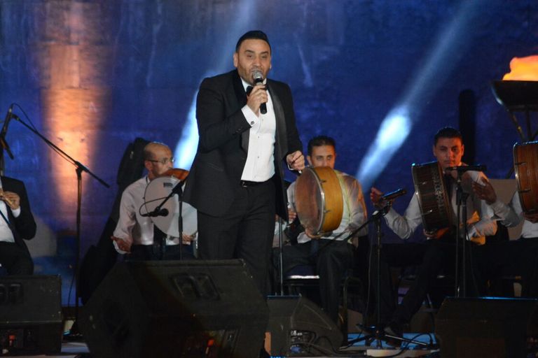 الفنان مجد القاسم والفنانة مي كساب في مهرجان القلعة