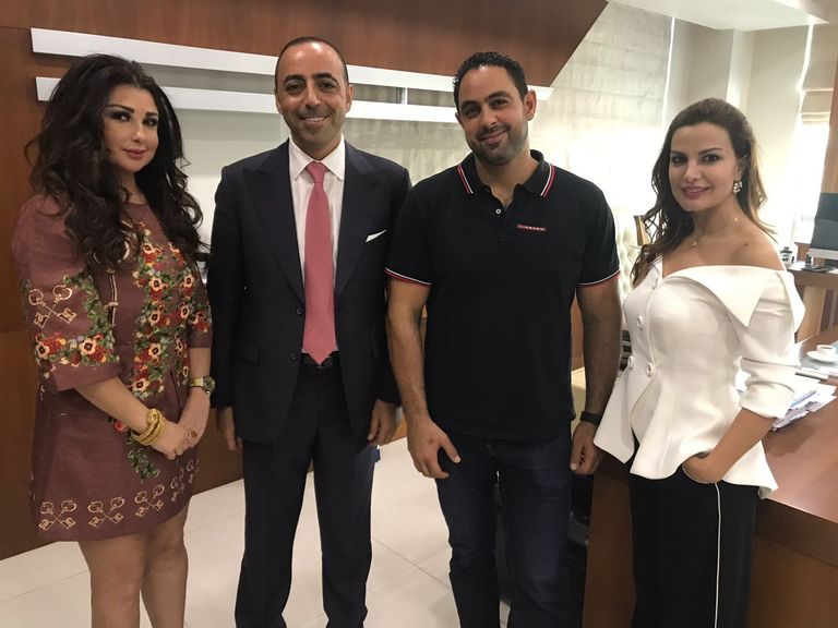 ماريا معلوف أثناء تصوير برنامجها "رؤيتي"