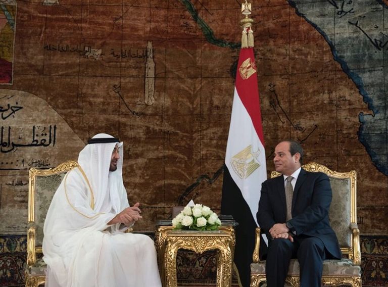 الشيخ محمد بن زايد آل نهيان والرئيس عبدالفتاح السيسي