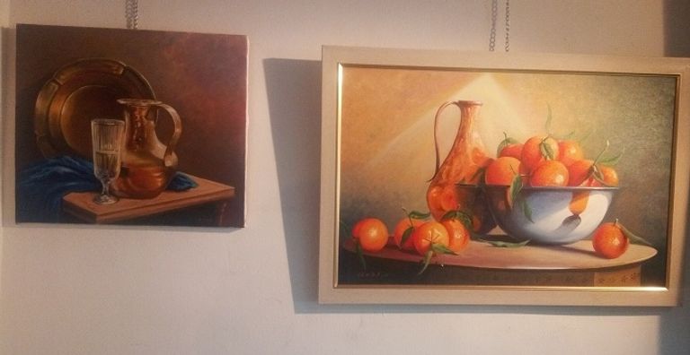 لوحات من معرض "همة" الفنانة التشكيلية الجزائرية صورية قريشي