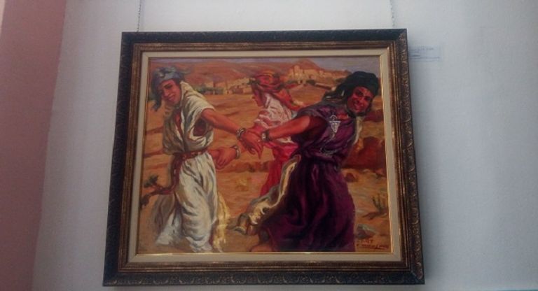 لوحة من معرض "همة" الفنانة التشكيلية الجزائرية صورية قريشي