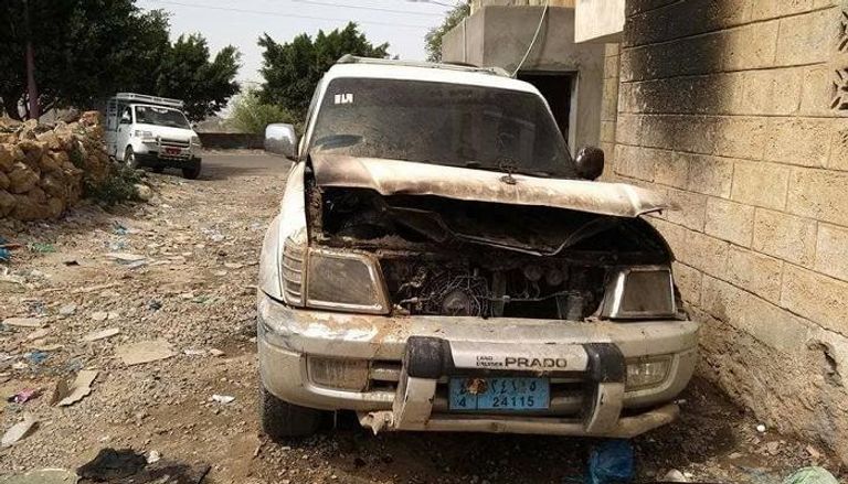 إحراق سيارة رئيس محكمة في تعز
