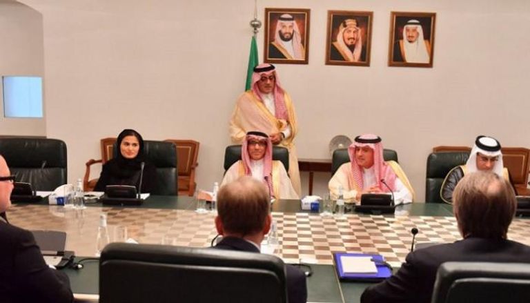 وزير الخارجية السعودي عادل الجبير في لقائه مع سفراء الاتحاد الأوروبي