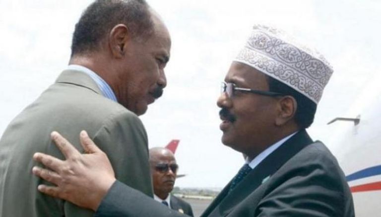 الرئيسان الإريتري أسياس أفورقي والصومالي عبدالله فارماجو